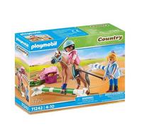 PLAYMOBIL Country 71242 Clase de Equitación, Instructor de equitación para Montar y Saltar, Juguete para niños de 4 años