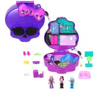 Set de juego Polly Pocket Monster High con 3 micromu ecas y 10 accesorios. Se abre para convertirse en un juguete de viaje coleccionable de la es