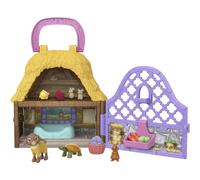 Set de juego port til de minimu ecas Mattel Disney Wish Star y Valentino de Rosas con figuras de juguete Valentino la Cabra y Star y 10 accesorio