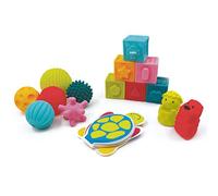 Set de Juegos para el Desarrollo sensorial | Ludi | Juego de Juguetes Especial para el Desarrollo sensorial | Pirámide + Bola con púas + Rodillo Inflable | A Partir de 6 Meses