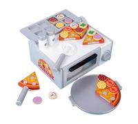 Set de Juguete de Pizza de Madera Juego Educativo De Coordinación Mano Y