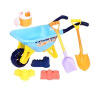 Set De Juguetes Playeros | 7 Piezas Portátil Juego De Arenero con Carrito Y Palas - Juguetes de Playa Grandes para Viaje,Actividades, Playa, Piscina, Jardín, Patio Trasero, Camping, Picnic,