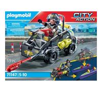 PLAYMOBIL City Action 71147 Fuerzas Especiales Quad Multiterreno, lancha rápida Convertible, Juguetes para niños a Partir de 5 años