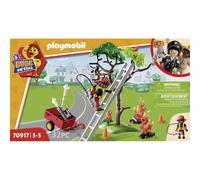 PLAYMOBIL Duck ON Call 70917 Acción Rescate de Bomberos Rescata al Gato, Juguetes para niños a Partir de 3 años