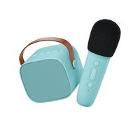 Set de karaoke azul - Bluetooth Box y Micro
