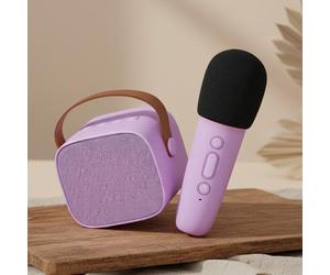Set de karaoke Lalarma morado | Altavoz Bluetooth y micrófono