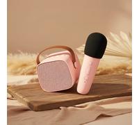 Set de karaoke Lalarma rosa | Altavoz Bluetooth y micrófono