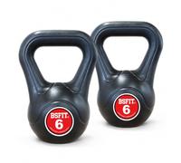 Set de Kettlebells BSFIT - Pack de Pesas Rusas de 2 o 3 Unidades, Pesas Rusas Antideslizantes para Fuerza, Fitness, Cross Training, Gimnasio y Entrenamiento en Casa (2 x 6 kg)
