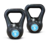 Set de Kettlebells BSFIT - Pack de Pesas Rusas de 2 o 3 Unidades, Pesas Rusas Antideslizantes para Fuerza, Fitness, Cross Training, Gimnasio y Entrenamiento en Casa (2 x 5 kg)