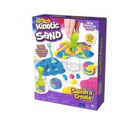 Kinetic Sand, Squish N' Create con 382 g de Arena de Juego Azul, Amarilla y Rosa, 5 Herramientas, Juguetes sensoriales para niños a Partir de 3 años