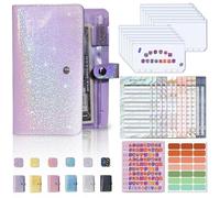 Set De La Carpeta Del Presupuesto Del Sobre En Efectivo | A6 POLCES DE LA PIEMA A6 CON CONTRATORES DE AHORRA | Carpeta De Billetera De PVC Para Tarjetas De Factura | Accesorios De Planificador De Pres