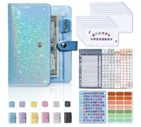 Set De La Carpeta Del Presupuesto Del Sobre En Efectivo | A6 POLCES DE LA PIEMA A6 CON CONTRATORES DE AHORRA | Carpeta De Billetera De PVC Para Tarjetas De Factura | Accesorios De Planificador De Pres