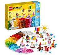 Set de ladrillos LEGO Classic Creative Party Box 11029 Juegos familiares para jugar juntos Incluye 12 minijuguetes para construir: oso de peluche