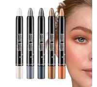 Set de lápiz de ojos, 5 piezas, brillo y efectos de Shimmer Eye Shadows, 11,8 cm, 4,65 pulgadas, efecto brillante y Shimmering: larga resistente al agua, mate, brillo mate para la belleza