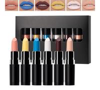 Set De Lápiz Labial De Maquillaje - Set De Lápiz Labial De Halloween | Matte Acabado Cosplay Brillo De Labios | Los Labios Duraderos Se Adhieren Al Plasma Falso Para El Carnaval De Viajes Masquerade B