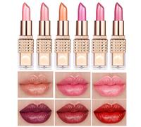 Set De Lápiz Labial Shimmer: Bálsamo De Labios Con Tintado Hidratante, Brillo De Labios Impermeable De Larga Duración | Sticks Labios Para Mujeres Y Adolescentes, Maquillaje De Bodas, Elementos