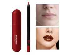 Set De Lápiz Labial Y Delineador De Labios - De Labios De Colores Intensos De 3 X 2 X 12 Cm Con Delineador A Juego, Dúo De Color Y Duradero Para Una Definición Perfecta, Set De Maquillaje