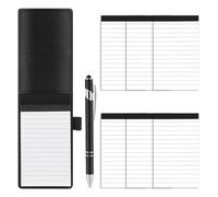 Set de Libreta Pequeña de Bolsillo A7 - 8 Piezas, Bloc de Notas 14 x 8,8 cm, Mini Libreta con 6 Recambios y Bolígrafo Metálico, Cuaderno A7 de Piel de PU para Oficina, Viajes y Uso Diario