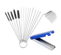 Set de limpieza de carburador para carburadores para eliminar depósitos de suciedad, limpiador de carburador para motocicletas, soldador, carburadores (13 piezas de set de limpieza y 10 agujas de