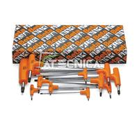 Beta Tools Llaves macho Torx® 97TTX/S6 – Juego 6 piezas acodadas cromadas con mango