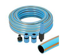 Set de manguera con accesorios edm azul 5/8' 20 mm x 15 m