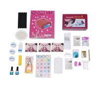 Set de manicura con lámpara UV de 36 W, rueda de gel, aceite exfoliante y decoraciones, adecuado para casa y principiantes, incluye 20 uñas de ejercicio