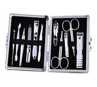 Set de Manicura Pedicura CLIPPER DE NAVE Set de 11 piezas Sistema de manicura de viaje profesional de acero inoxidable Conjunto de herramientas de cuidado de uñas con casos de viaje portátil La mejor