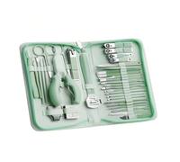 Set de manicura profesional, cortaúñas, kit de pedicura, kit de cuidado personal de acero inoxidable, tijeras para uñas de los pies, herramientas con juego de 35 piezas