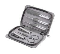 Set de manicura, set de cortauñas, Kit de manicura 6 piezas multicolor(Gris)