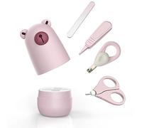 Set de manicura y pedicura para bebés con un bonito estuche. Set de cortaúñas y cepillo para recién nacidos, bebés y niños pequeños.