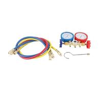Set de Manómetros para Aire Acondicionado R134A, Kit de Refrigeración con Cuerpo de Latón Resistente a la Corrosión - Alta Precisión, Compatible con R22 R410A, Ideal para Técnico