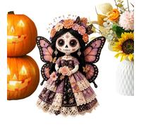 Set de manualidades Halloween muñeca con parches Decoración con aplique en | Creación de esqueleto niña en tela acolchada Para Familia Niñas Abuela Fiesta Repisa Estantería