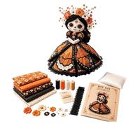 Set de manualidades Halloween muñeca con parches Decoración con aplique en | Set decoración de Halloween con chica esqueleto Para Fiesta Juegos Repisa Chimenea Principiantes Entusiastas