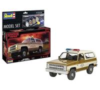 Revell Stranger Things Chevrolet K5 Blazer Model Kit - Escala 1:25 - Réplica fiel de Netflix - Incluye calcomanías, colores base, pegamento y cepillo - Jim Hopper Cult Car