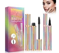 Set de Maquillaje 2 en 1 Ojos con Eyeliner Líquido de Secado Rápido y Máscara 4D Waterproof, Alarga y Riza Pestañas, Resistente a Sudor, Ideal para Fiesta y Uso Diario