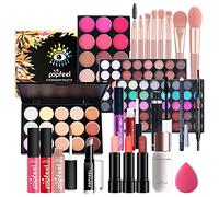 Set de Maquillaje Completo, Kit de Inicio Cosmético con Viaje Portátil Idea Regalo Mujeres Niñas, Juego de Maquillaje con Paleta de Sombras de Ojos Face Corrector Pintalabios Pinceles