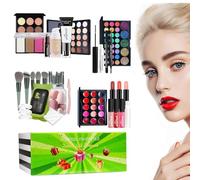 Set De Maquillaje Cosmético: Kits De Viaje Para Mujeres, Colección De Colores Para Esteticistas, Almacenamiento Compacto Portátil, Estilos Sutiles Y Atrevidos Perfectos, Kit De Versátil |