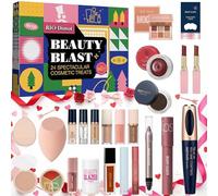 Set de maquillaje de belleza para Año Nuevo de 24 piezas, kit sorpresa para mujeres y niñas, set de regalo de todo en uno, kit de maquillaje básico para principiantes