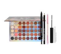 Set de Maquillaje de Ojos Profesional con Paleta de Sombras de 40 Colores, Delineador, Máscara de Pestañas, Lápiz de Cejas y Brochas, Kit Cosmético Completo para Mujeres y Niñas, Ideal para Regalo