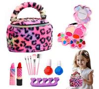Set De Maquillaje Infantil - Juguete De Tocador De Princesas Lavable - Kit de Maquillaje Real con 22 Piezas Infantil - para Niñas De 3 A 12 Años para Juego De Disfraces En Casa Y Regalo De