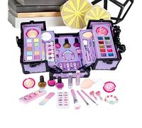 Set de Maquillaje Infantil para Niñas,Cosméticos Lavables con Estuche para Almacenamiento | Kit de Juego de Maquillaje para Niñas - Para Edades 4 A 12 Años, De Cumpleaños, Disfraces, Juego De Roles, T
