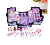 Set de Maquillaje Infantil para Niñas,Cosméticos Portátiles con Estuche de Almacenamiento | Juguetes De Maquillaje Infantil,Edades 4-12 Años, Cumpleaños, , Disfraces, Juego de