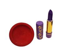 Set de Maquillaje, Lápiz Labial Azul magico con cuenco aker fasi marroqui- 2 Piezas (lila)