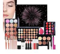 Set De Maquillaje,Paleta De Sombras, Lápiz Labial Y Brocha Para El Rostro | Juego Completo de Maquillaje para Mujeres,Para Mujeres, Adolescentes, Principiantes, Cumpleaños, Navidad Y Día De La Madre