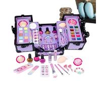 Set De Maquillaje Para Niños,Cosméticos Lavables Con Estuche De Almacenamiento | Juegos De Niños,Adecuado Para Niños De 4 A 12 Años, , Belleza, Vestir, Juego De Roles Y Tocador