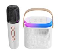 Set de máquina de Karaoke, máquina de Karaoke inalámbrica,Altavoz inalámbrico con micrófono - Altavoz subwoofer, máquina de Canto Familiar para el hogar KTV Vacaciones al Aire Libre