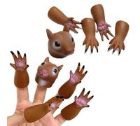 Set De Marionetas De Dedo De Ardilla 10 Piezas de Juguetes de rol con Forma | Juguetes de Dedo Infantiles para el Hogar, el Aula, las , la Guardería, los Viajes, la Escuela