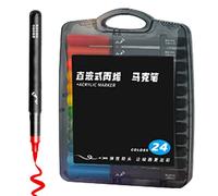 Set de marqueurs acryliques - 330g peintre sur tissu 24 pièces | Marqueurs permanents à peinture acrylique pour tissu, bois, verre, céramique, métal et pierre Crayons de couleur à séchage rapide et r