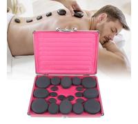 Set de masaje de piedra caliente, calentador profesional de piedras calientes, 140 - 158 ℉, piedras de masaje Hotstone con dispositivo de calor para terapia de masaje, relajación y spa (20 piedras)