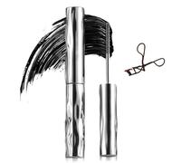 Set de máscara de pestañas Ultimate Length & Curl: máscara de pestañas 4D con fibras de seda que da volumen y alarga, resistente a las manchas, de larga duración(con rizador de pestañas)(1 pc)